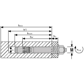 Bullone d'ancoraggio BZ3-U MKT INOX A4 