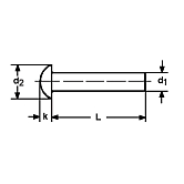Rivetti tondi in alluminio DIN 660 