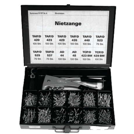 Assortimento n. 4 rivetti ciechi con pinza per riv [SimilarCatItems.CatItem.ArtName2]
