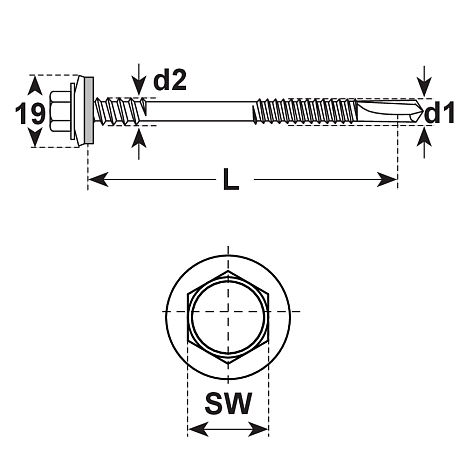 Viti autoperforanti a sandwich E-X BR 3 HT BL.5 A2 [LastViewedItems.CatItem.ArtName2]