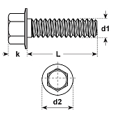 Viti autofilettanti 6-kt acc ZB DIN 7500 450 HV 