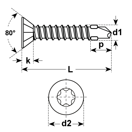 Viti a testa svasata Wing/ribbed TX drive ZB [SimilarCatItems.CatItem.ArtName2]