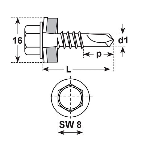 Vis auto-perçantes E-X BR RS avec pointe et rondel [SimilarCatItems.CatItem.ArtName2]