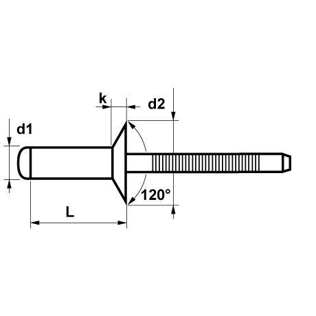 Rivetti a strappo FIXI Testa svasata Allu / Acc [SimilarCatItems.CatItem.ArtName2]
