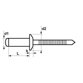 Rivetti a strappo FIXI Testa tonda  A2 /  A2 