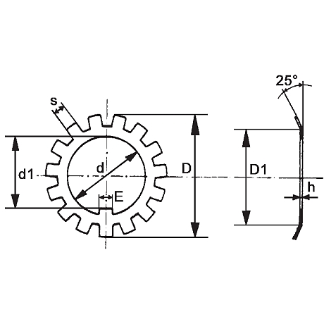 Rosette di bloccaggio DIN 5406 Acc grezzo DIN 5406 [SimilarCatItems.CatItem.ArtName2]