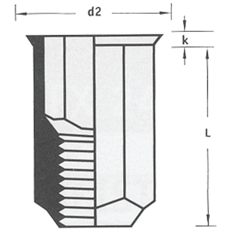 Inserti filettati 6 punte a t svasata picc [SimilarCatItems.CatItem.ArtName2]