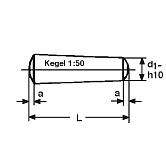 Spine coniche grezzi ISO 2339 B 