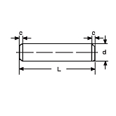 Spine cilindriche 9 S Mn 28 grezzo ISO 2338 