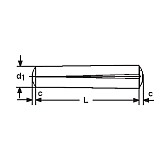 Perni conici scanalati acc 9SMn28k grezzo DIN 1471 