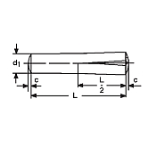 Spinotti scanalati in acc 9SMn28k lucido DIN 1472 