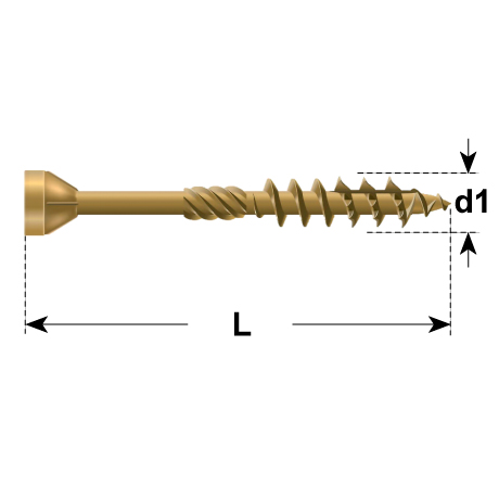 Vite per decking DYNAPLUS TX per esterni AR-Coatin [SimilarCatItems.CatItem.ArtName2]