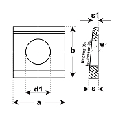 Ranelle quadrate acciaio 100 HV ZF DIN 434 