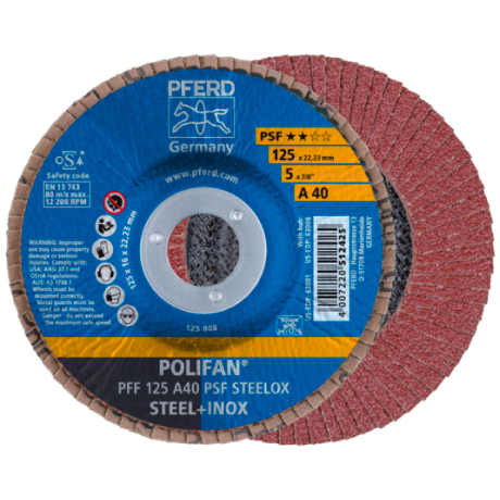 PFERD Disque à lamelles plate Polifan acier/INOX A [SimilarCatItems.CatItem.ArtName2]