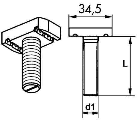 Vis à tête marteau  41/41 Écrou+Rond. 4.6 zingué [SimilarCatItems.CatItem.ArtName2]