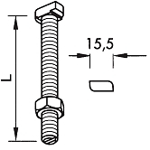 Boulons pour profil tête marteau 4.6 type 20/12 av