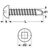 Viti autoperforantei DIN 7504-N I-4 bordo INOX A2 