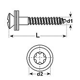 Spenglerschrauben LSK TX25 INOX A2 blank 