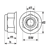 Sicherungsmuttern Stahl vz DIN 6927 8 