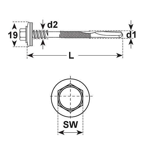 Viti autoperforanti a sandwich E-X BR 5 HT BL12 A2 [SimilarCatItems.CatItem.ArtName2]