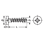 Viti PT in acciaio ZB LN 1442 450 HV 