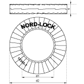 Rondelles de sécurité Nord-Lock®Zinc Lam.DIN 25201 