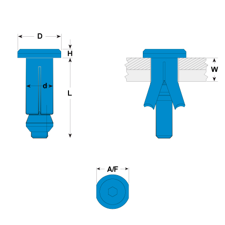Fissaggio Lindapter® HBCSK Hollo-Bolt ZB [SimilarCatItems.CatItem.ArtName2]