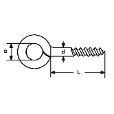 Viti per legno ad anello zincate-blu 