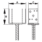 Piede di supporto GH tipo UV variabile in acc ZF 