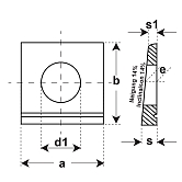 Plaque oblique acier 100 HV zinguée au feu DIN 434 