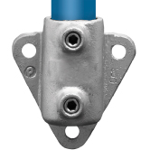 Connettore per tubi TIPO 53 Supporto a parete flan gia triangolare ZF
